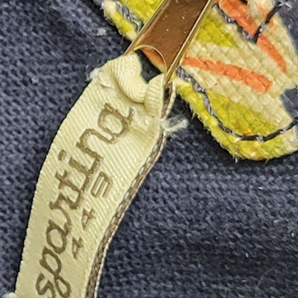 SPARTINA 449 LINEN + LEATHER RESORT FLORAL PREPPY PURSE BAG DAUFUSKIE ISLAND SC - Picture 10 of 16